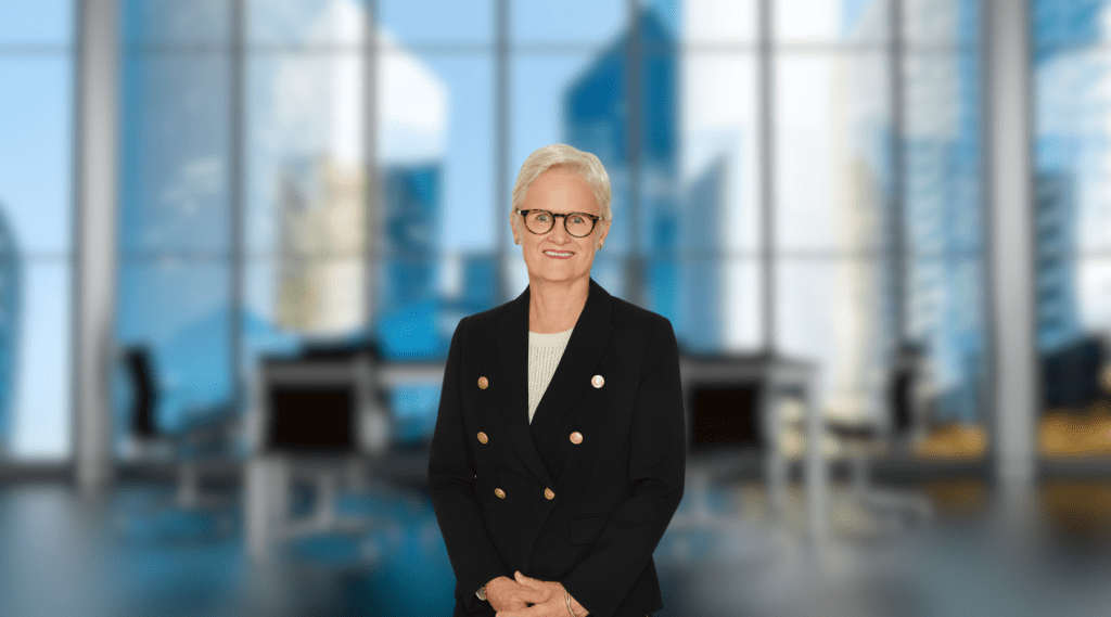 Article cover image for Jane Crombie's 'working with boards' Q&A, displaying Jane's corporate headshot in front of a blurred boardroom